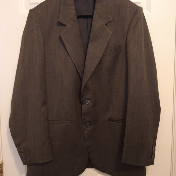 Vintage Stone Gray Men's Jacket/Blazer/Coat - Custom Made, 100% Wool, Retro Fit - Picture 2 of 14